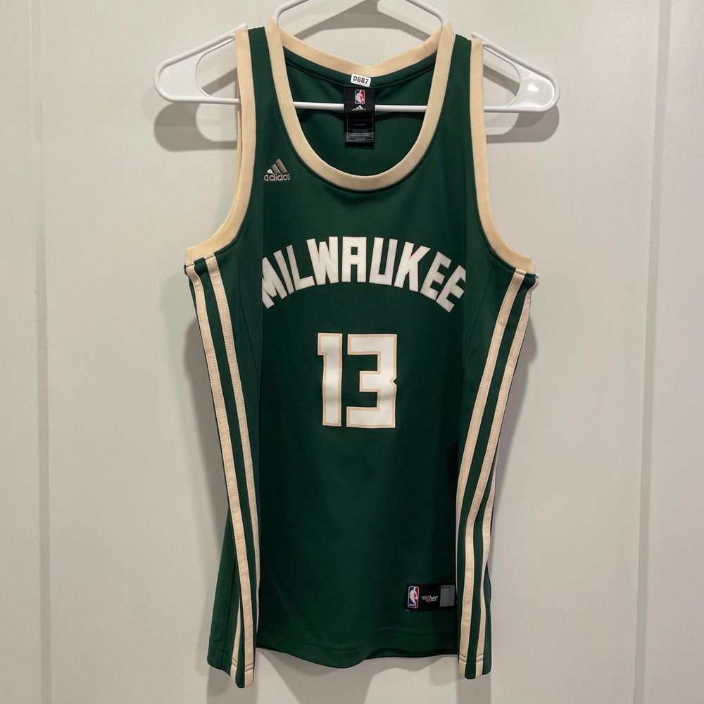Adidas Milwaukee Bucks Malcolm Brogdon 13 NBA Jersey Womens Medium‎ Green 7811W